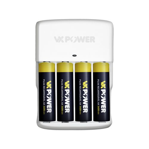 Carregador de Pilhas + 4 Pilhas AA VXPower VO505